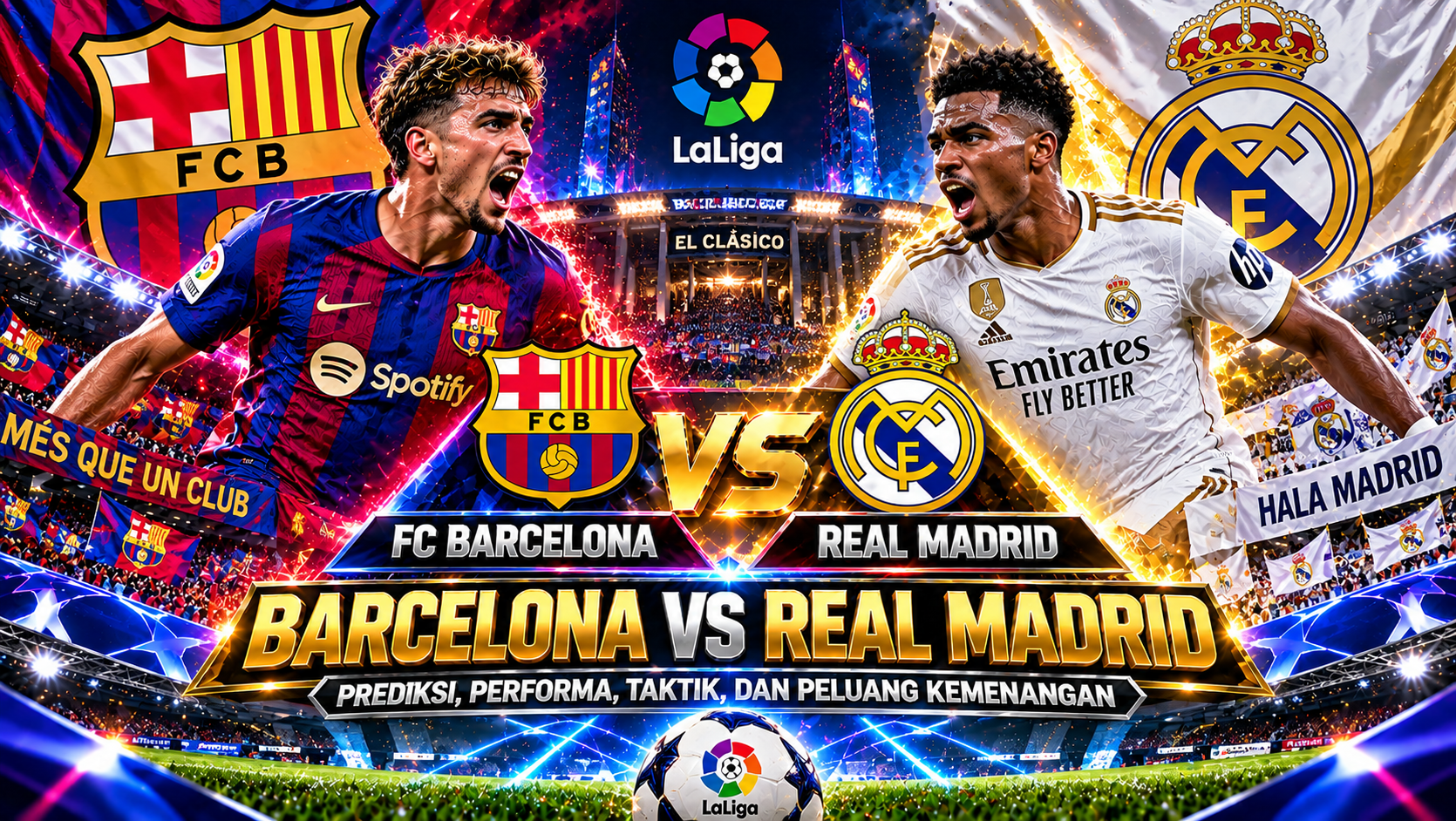 Barcelona vs Real Madrid: Analisis El Clásico, Taktik Permainan, Pemain Kunci, dan Persaingan Gelar La Liga